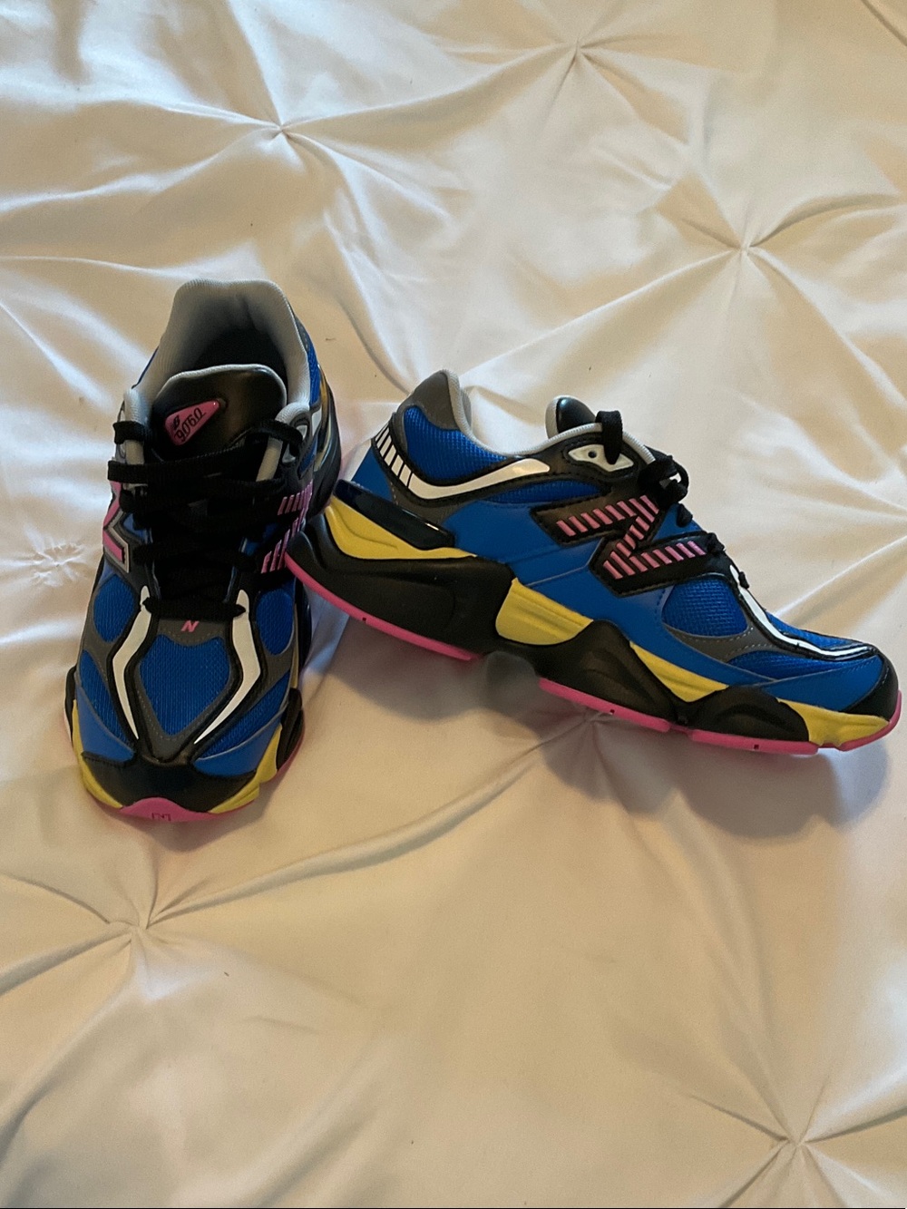 New Balance Blue, Black, Yellow & Pink Colorblock Sneakers